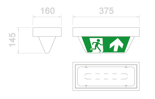 Guardalux Blade Emergency Exit Sign ALS