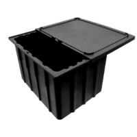 Barracuda property storage box with universal lid fitted