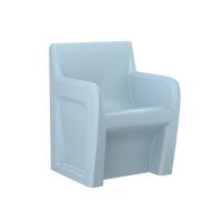 Sentinel Arm Chair - COR-106484S in Blue Gray, moulded furniture for custodial and behavioural health environments