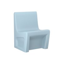 Sentinel Armless Chair - COR-116484S in Blue Gray, moulded furniture for custodial and behavioural health environments