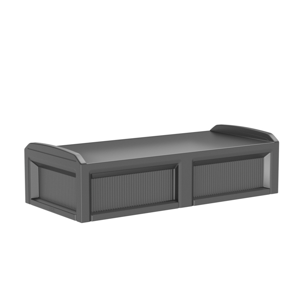 Solstice Bed - COR-100 in Black, moulded furniture for custodial and behavioural health environments