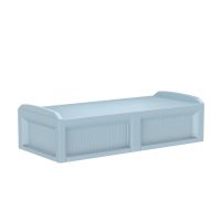 Solstice Bed - COR-100 in Blue Gray, moulded furniture for custodial and behavioural health environments