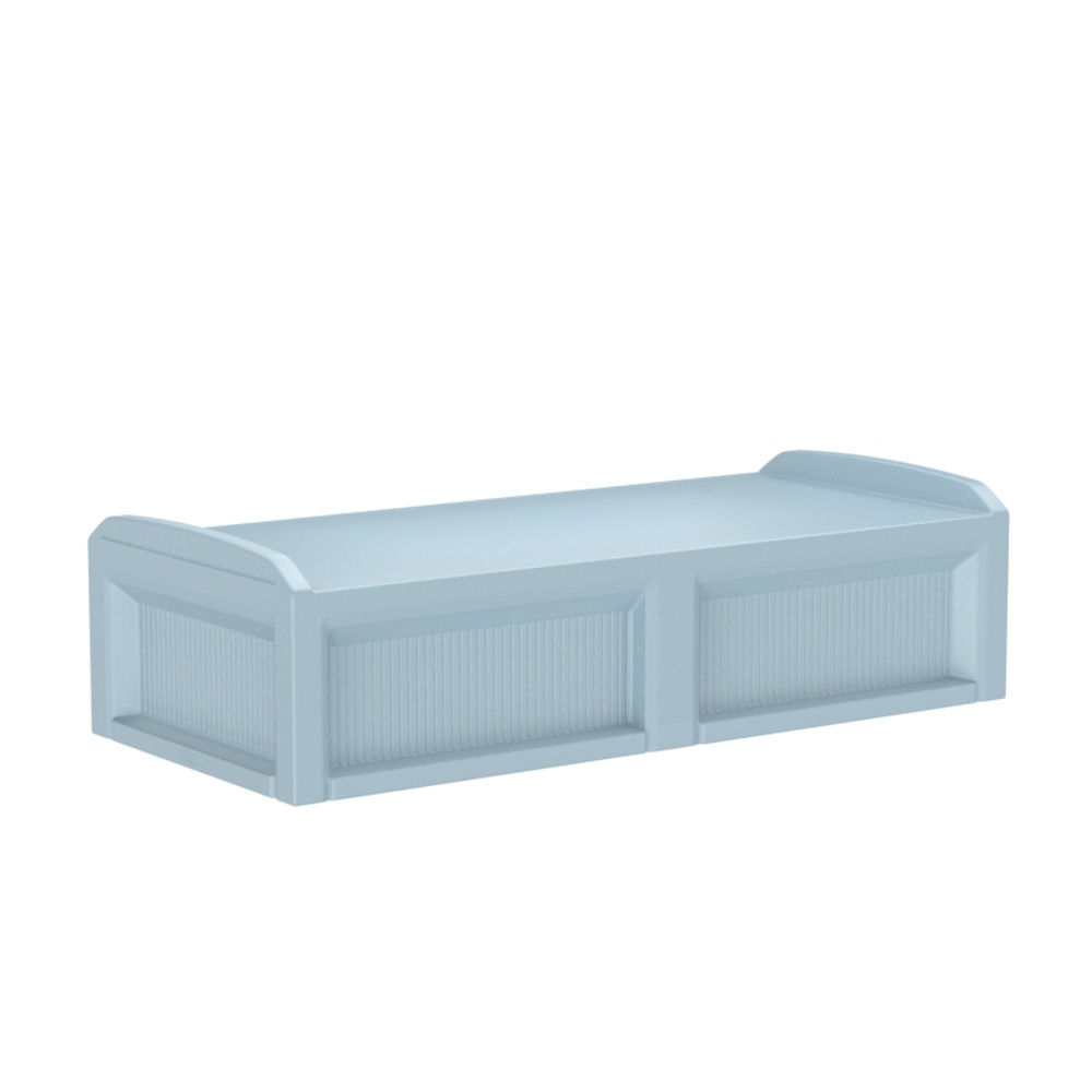 Solstice Bed - COR-100 in Blue Gray, moulded furniture for custodial and behavioural health environments