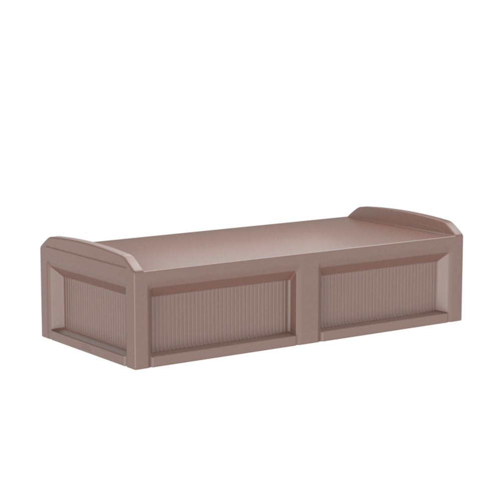 Solstice Bed - COR-100 in Brown, moulded furniture for custodial and behavioural health environments