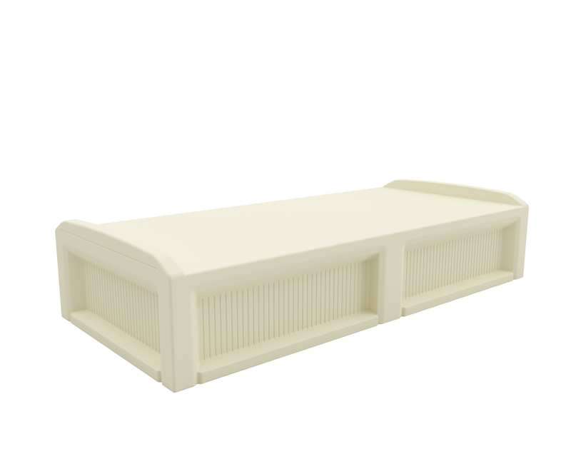 Solstice Bed - COR-100 in Canvas, moulded furniture for custodial and behavioural health environments