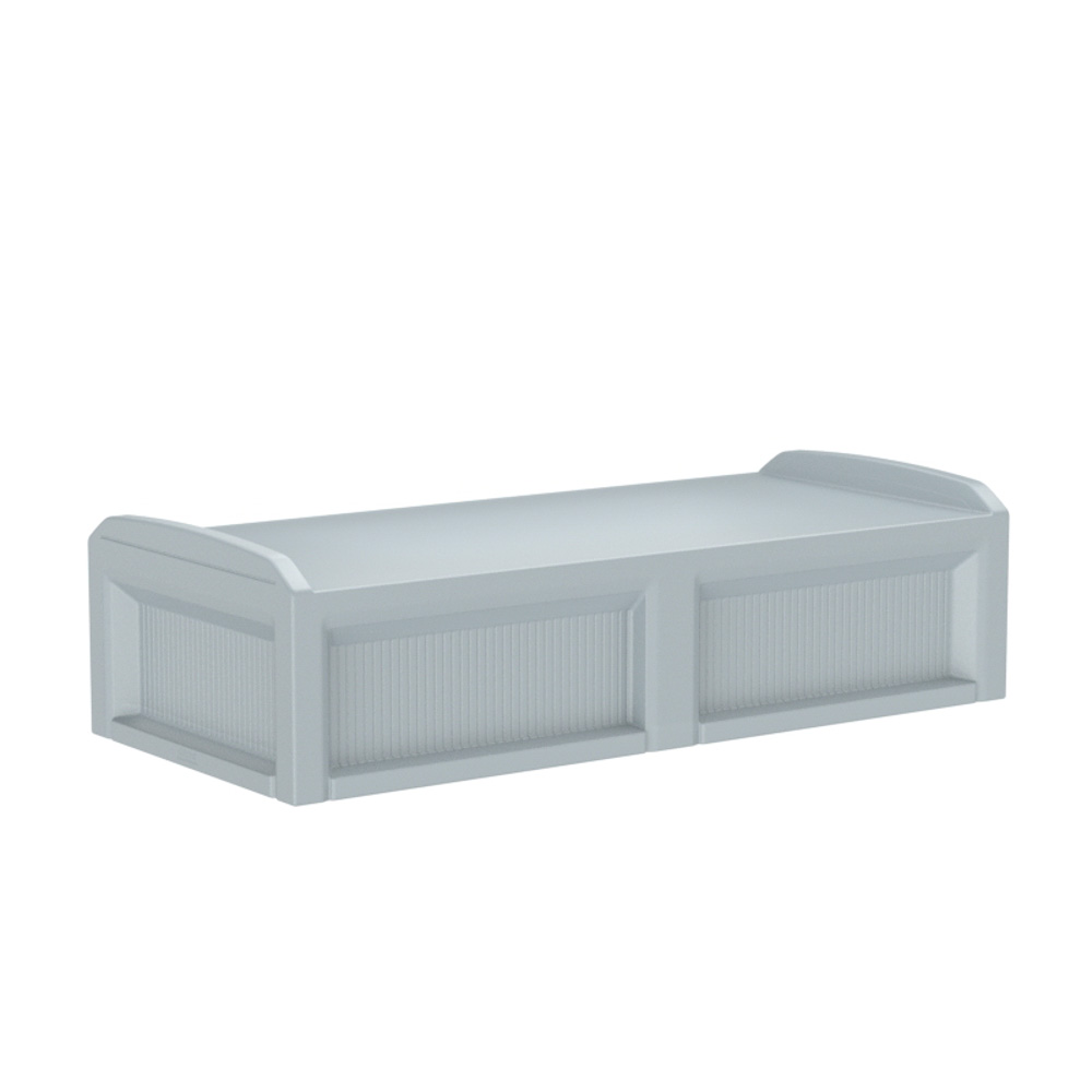 Solstice Bed - COR-100 in Gray, moulded furniture for custodial and behavioural health environments
