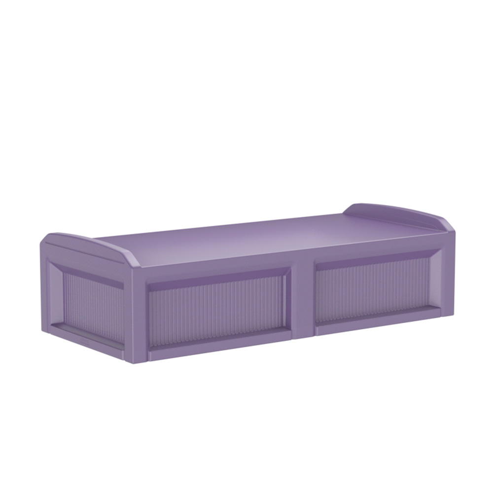 Solstice Bed - COR-100 in Indigo, moulded furniture for custodial and behavioural health environments