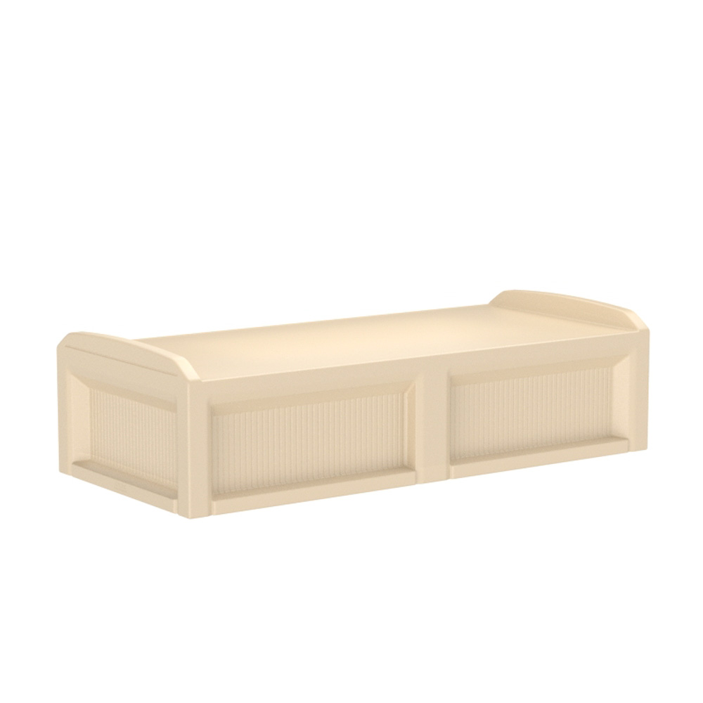 Solstice Bed - COR-100 in Sand, moulded furniture for custodial and behavioural health environments
