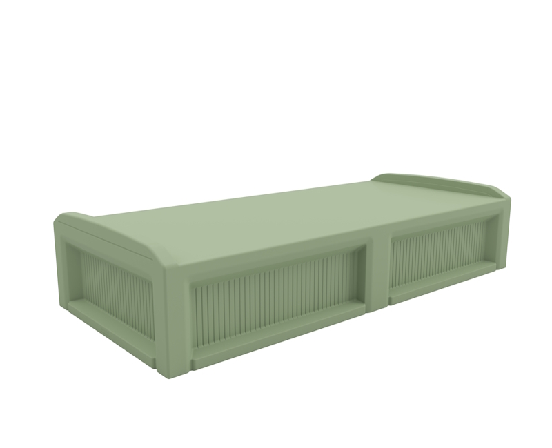Solstice Bed - COR-100 in Seagrass, moulded furniture for custodial and behavioural health environments