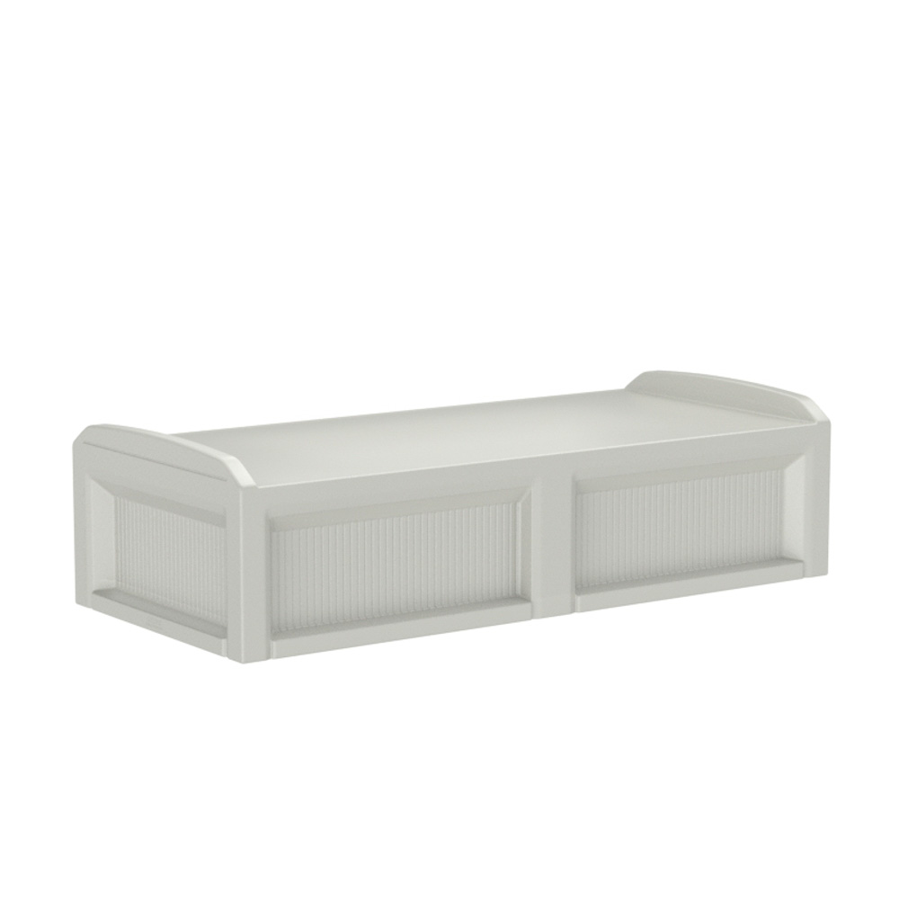 Solstice Bed - COR-100 in Stone Gray, moulded furniture for custodial and behavioural health environments