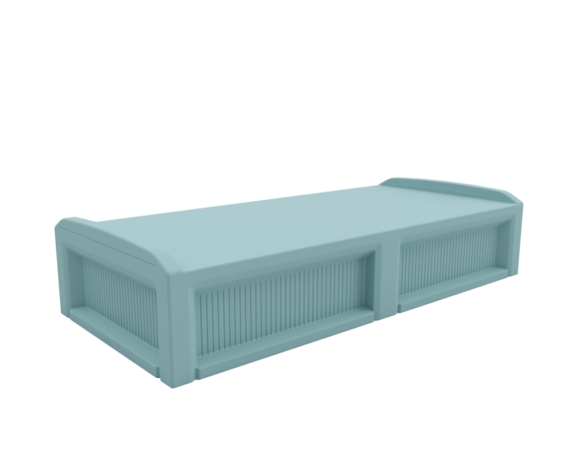 Solstice Bed - COR-100 in Tide, moulded furniture for custodial and behavioural health environments