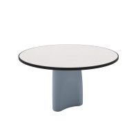Summit Table, Round Top - COR-361S in Blue Gray, moulded furniture for custodial and behavioural health environments