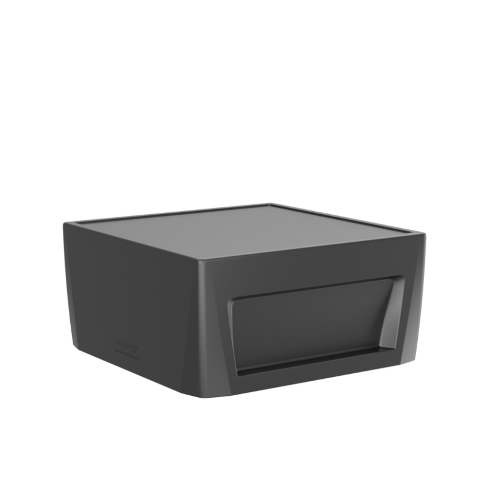 Sync Cube - COR-276S in Black, moulded furniture for custodial and behavioural health environments