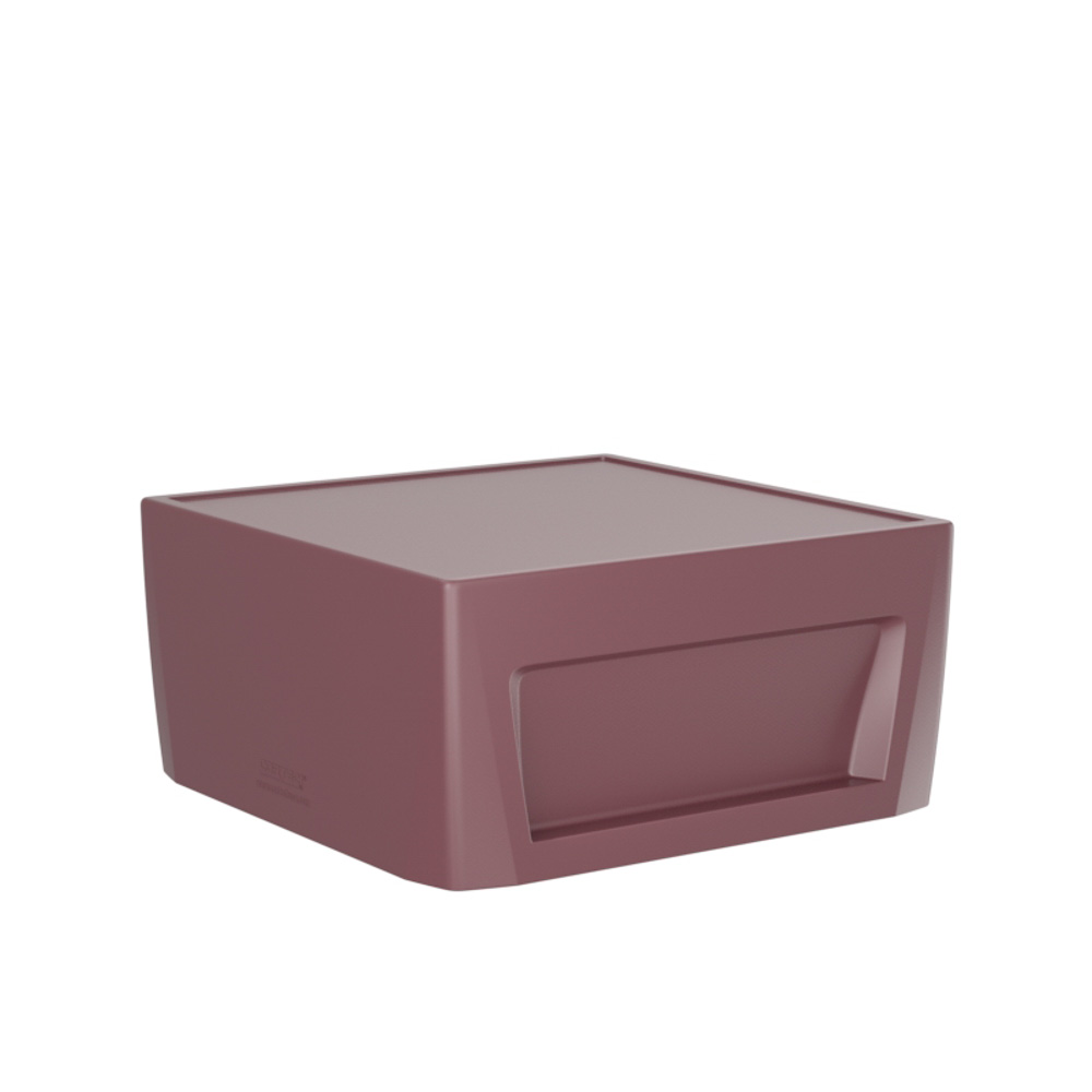 Sync Cube - COR-276S in Burgundy, moulded furniture for custodial and behavioural health environments