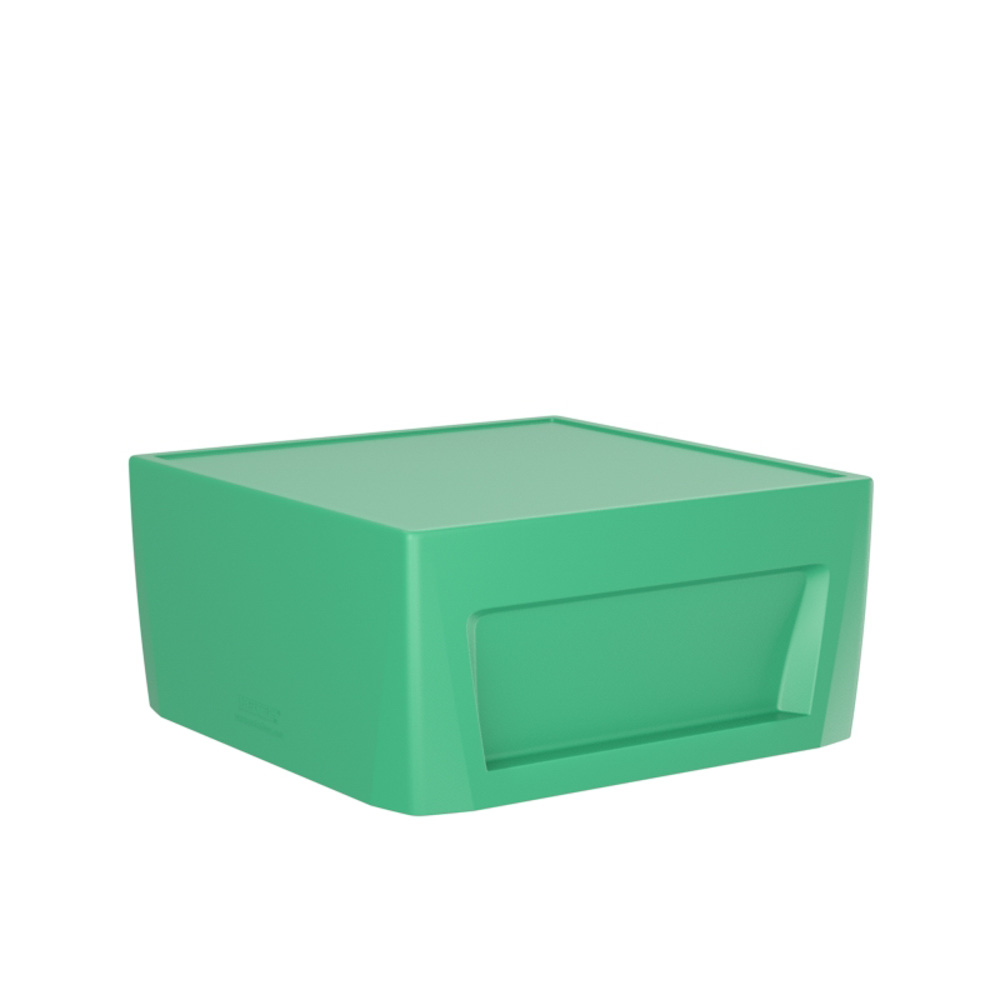 Sync Cube - COR-276S in Green, moulded furniture for custodial and behavioural health environments