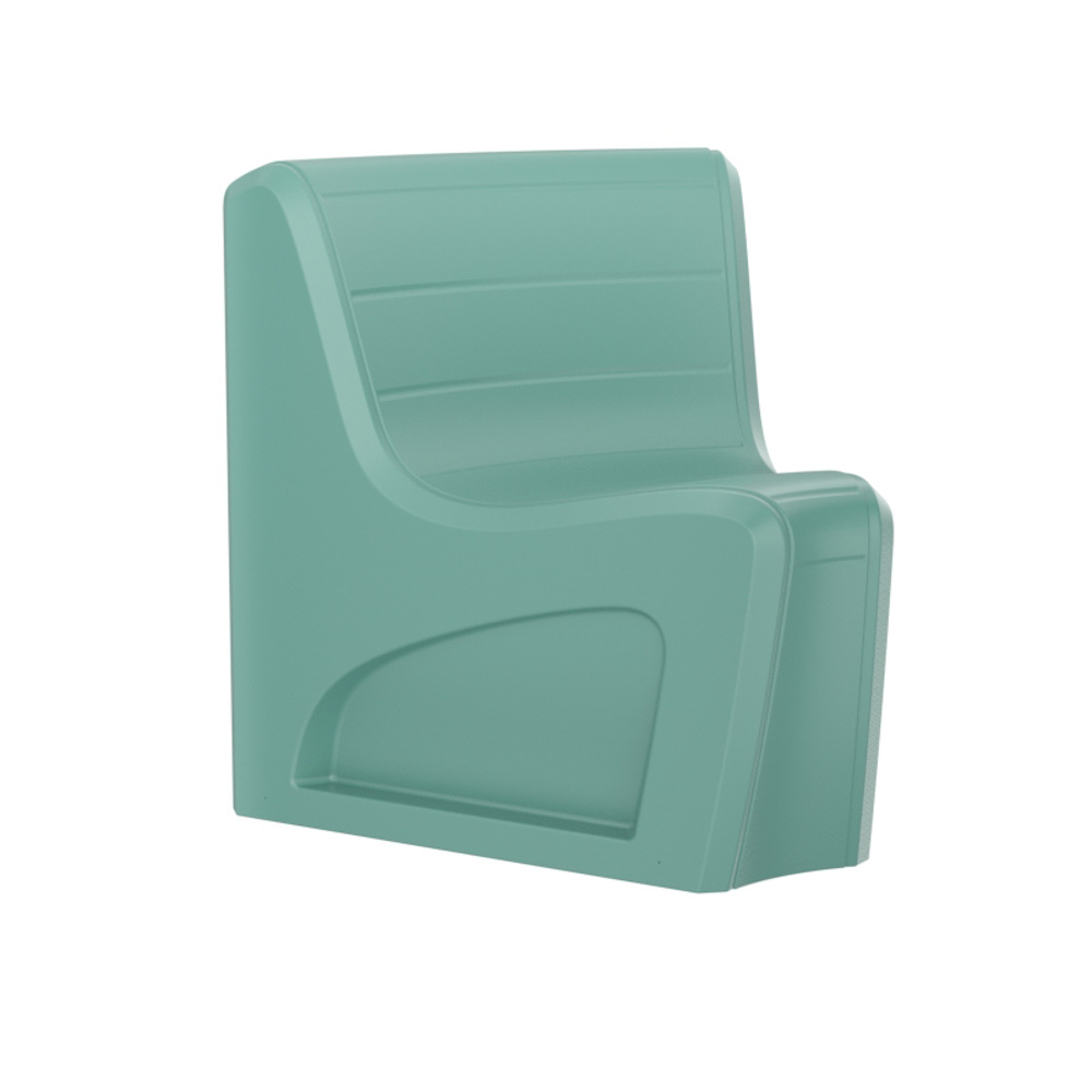 Sync Wedge - COR-274S in Aqua, moulded furniture for custodial and behavioural health environments