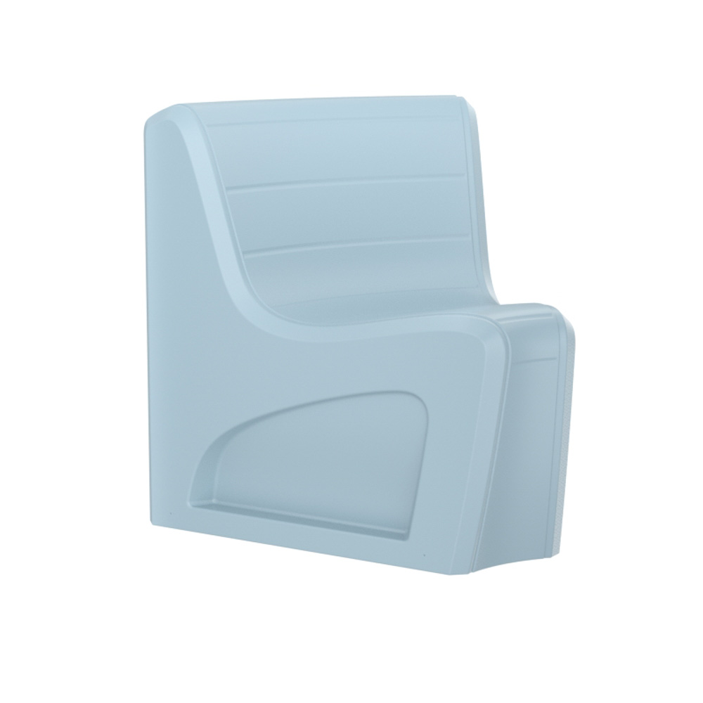 Sync Wedge - COR-274S in Blue Gray, moulded furniture for custodial and behavioural health environments