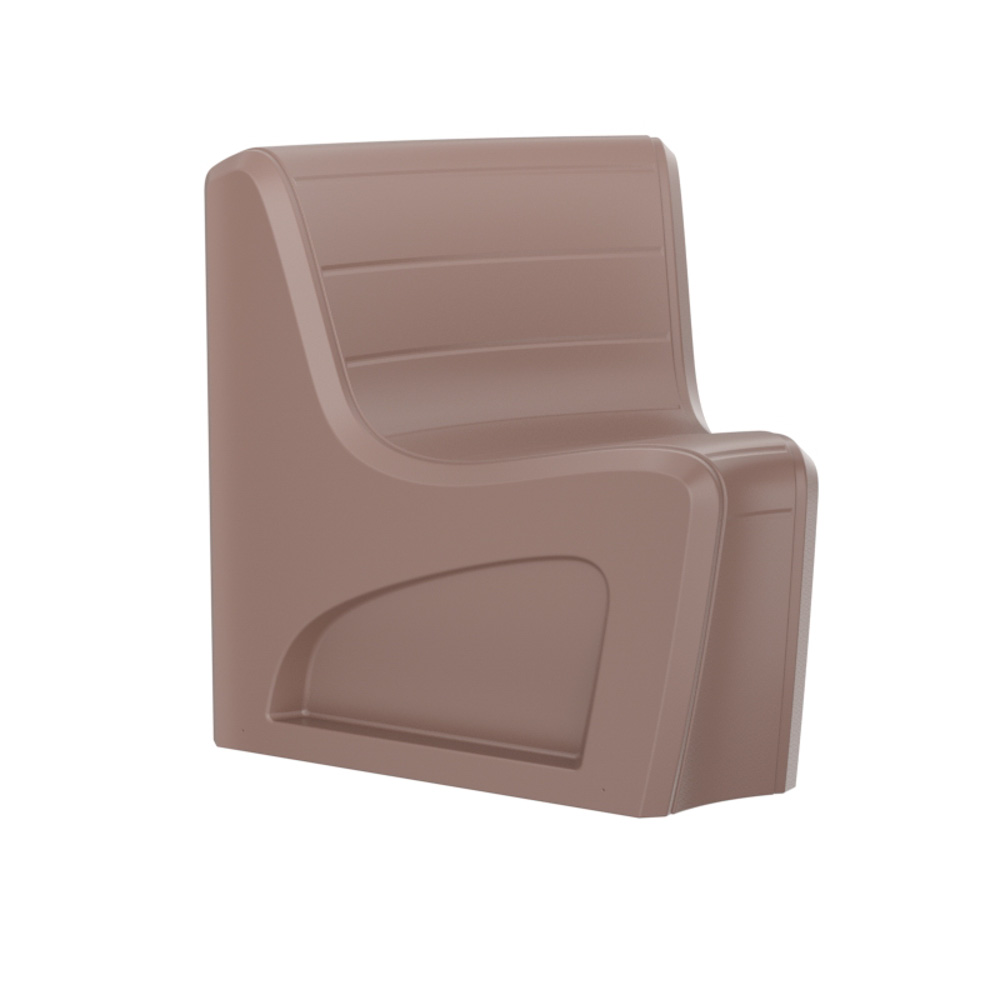 Sync Wedge - COR-274S in Brown, moulded furniture for custodial and behavioural health environments