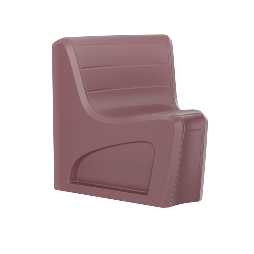 Sync Wedge - COR-274S in Burgundy, moulded furniture for custodial and behavioural health environments