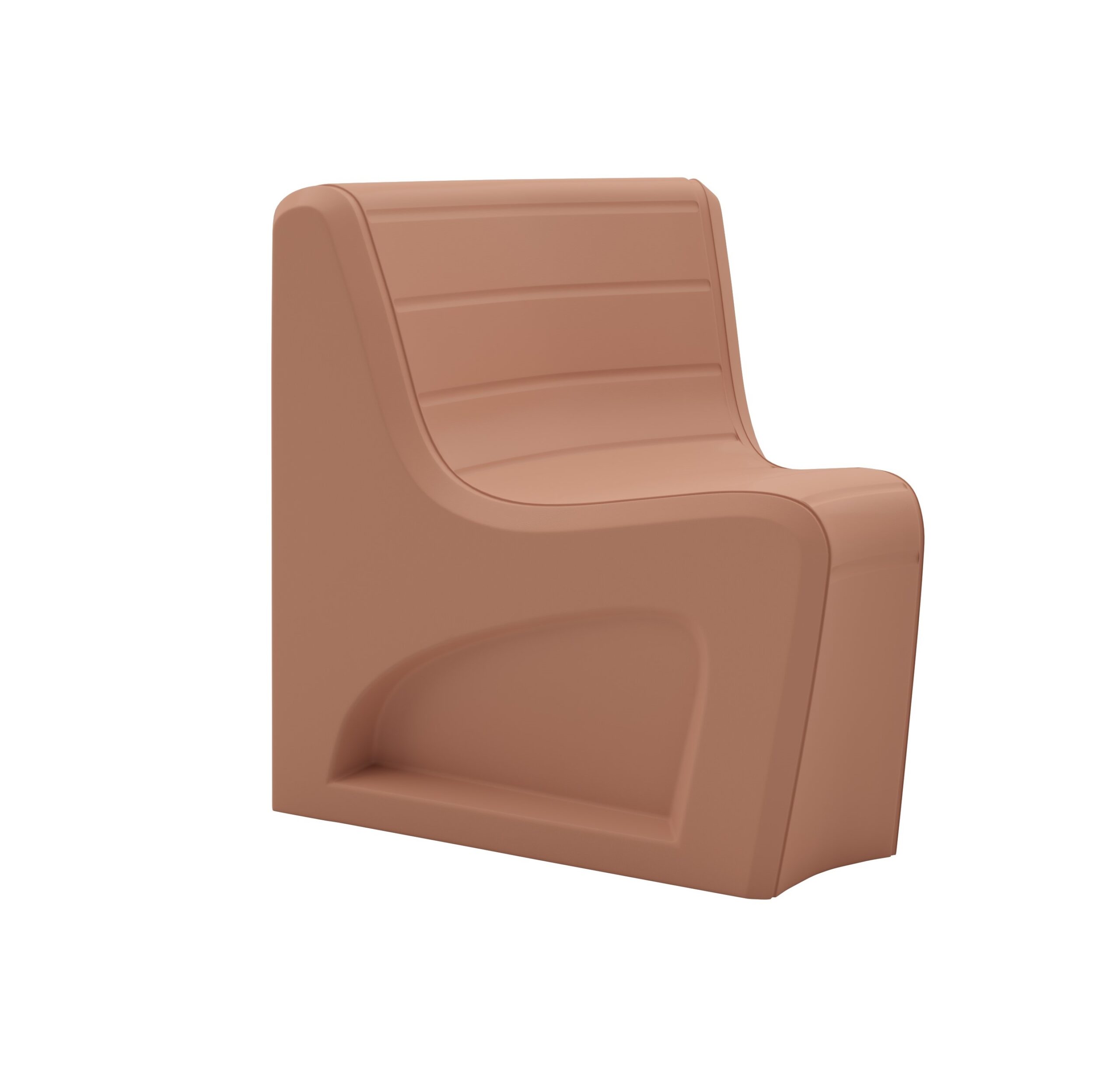 Sync Wedge - COR-274S in Claylight, moulded furniture for custodial and behavioural health environments
