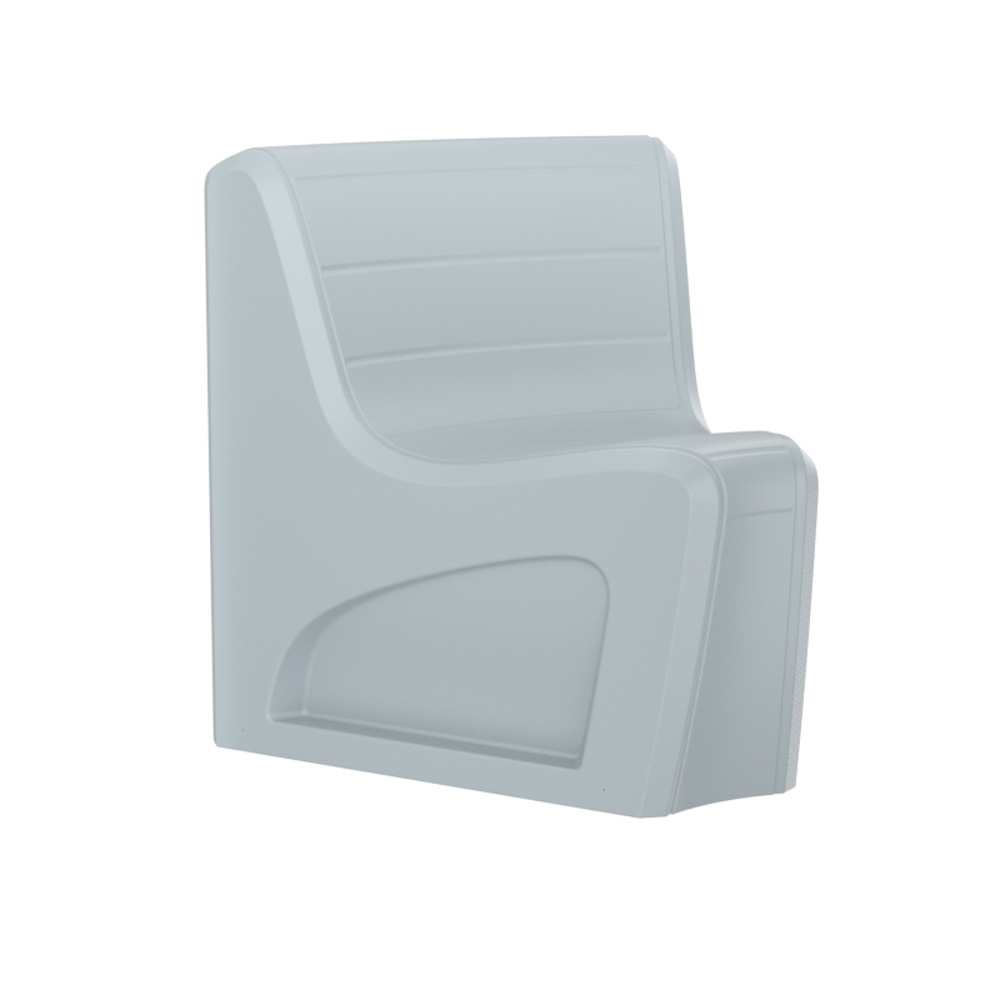 Sync Wedge - COR-274S in Gray, moulded furniture for custodial and behavioural health environments