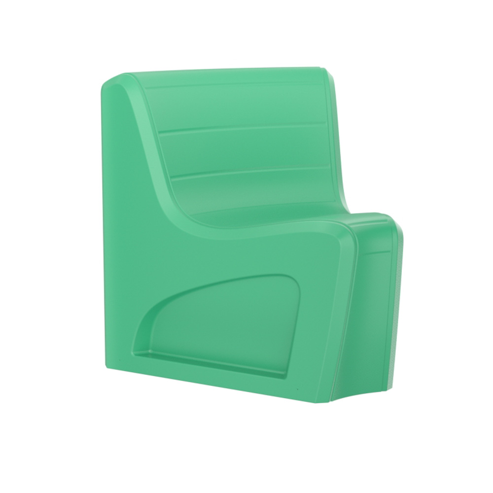 Sync Wedge - COR-274S in Green, moulded furniture for custodial and behavioural health environments