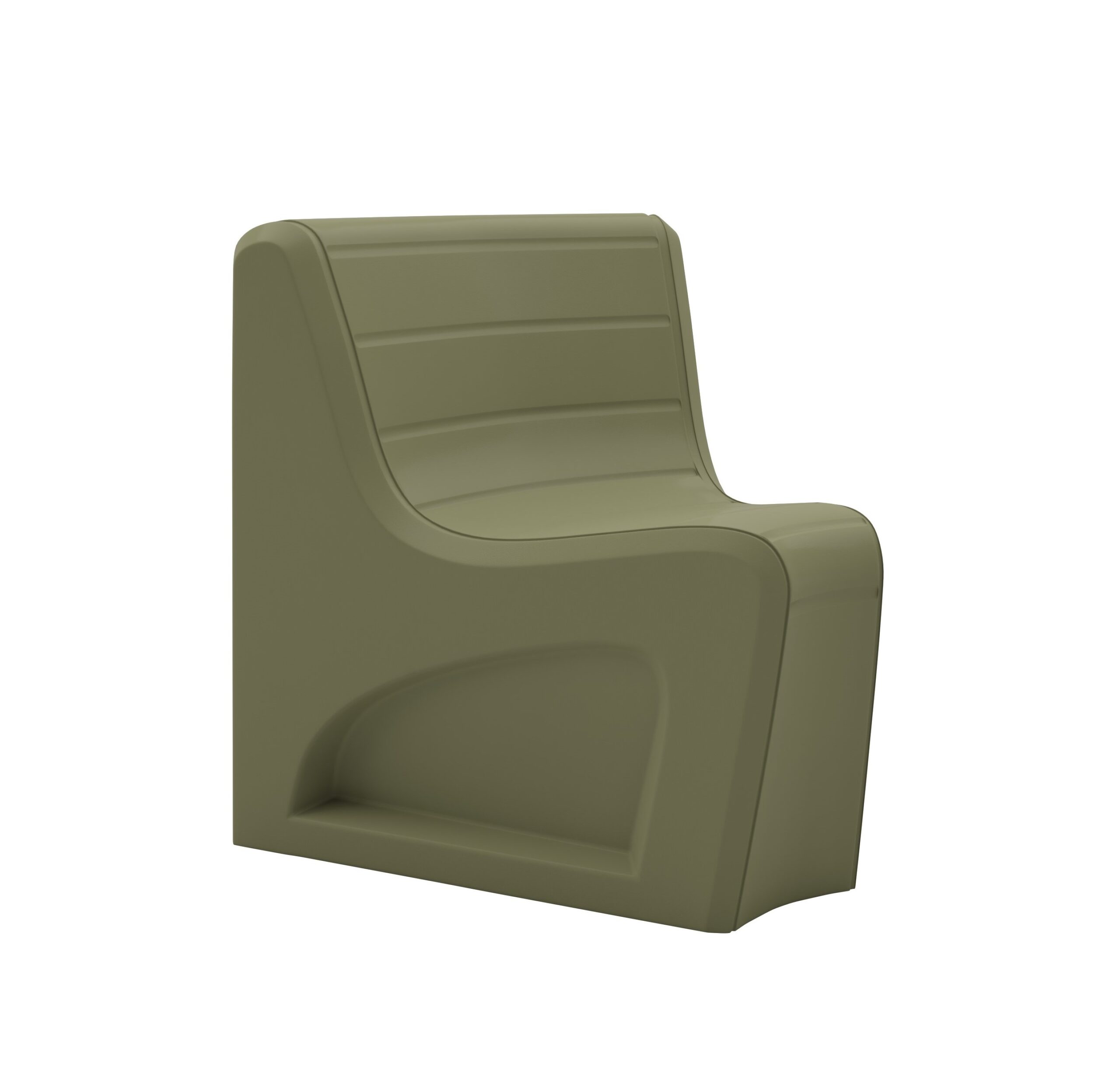 Sync Wedge - COR-274S in Moss, moulded furniture for custodial and behavioural health environments