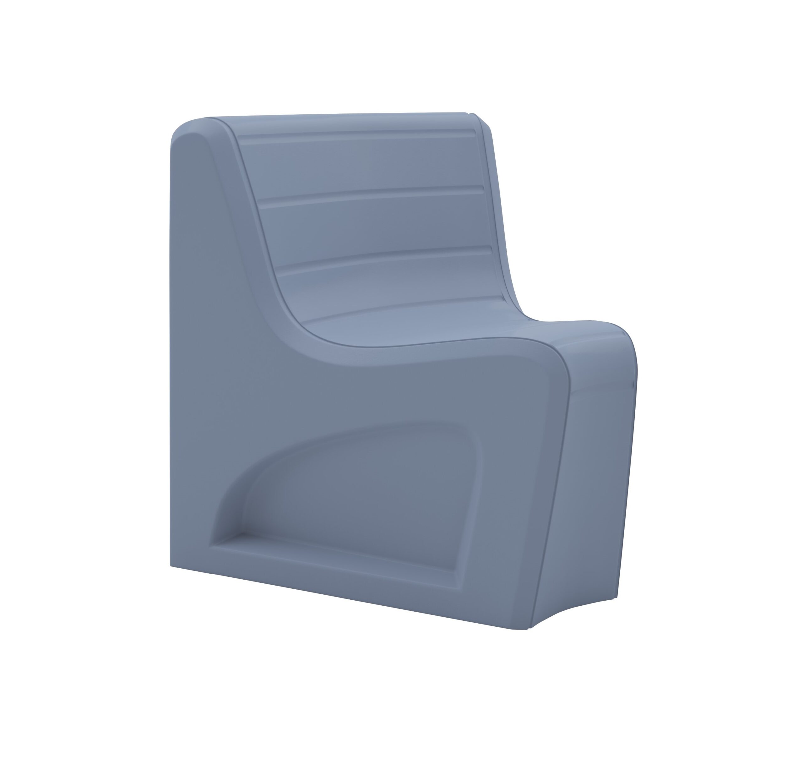 Sync Wedge - COR-274S in Overcast, moulded furniture for custodial and behavioural health environments