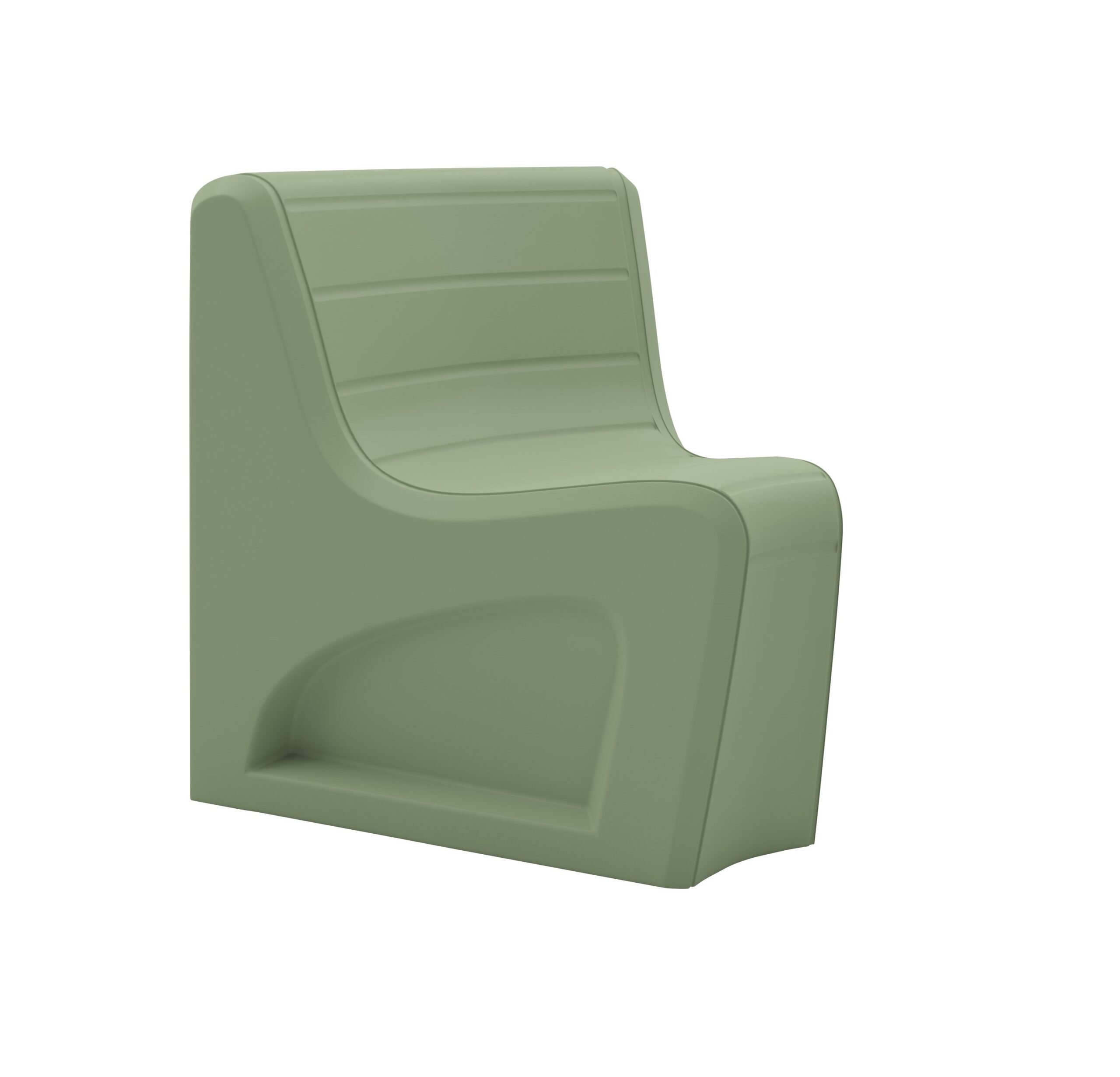 Sync Wedge - COR-274S in Seagrass, moulded furniture for custodial and behavioural health environments