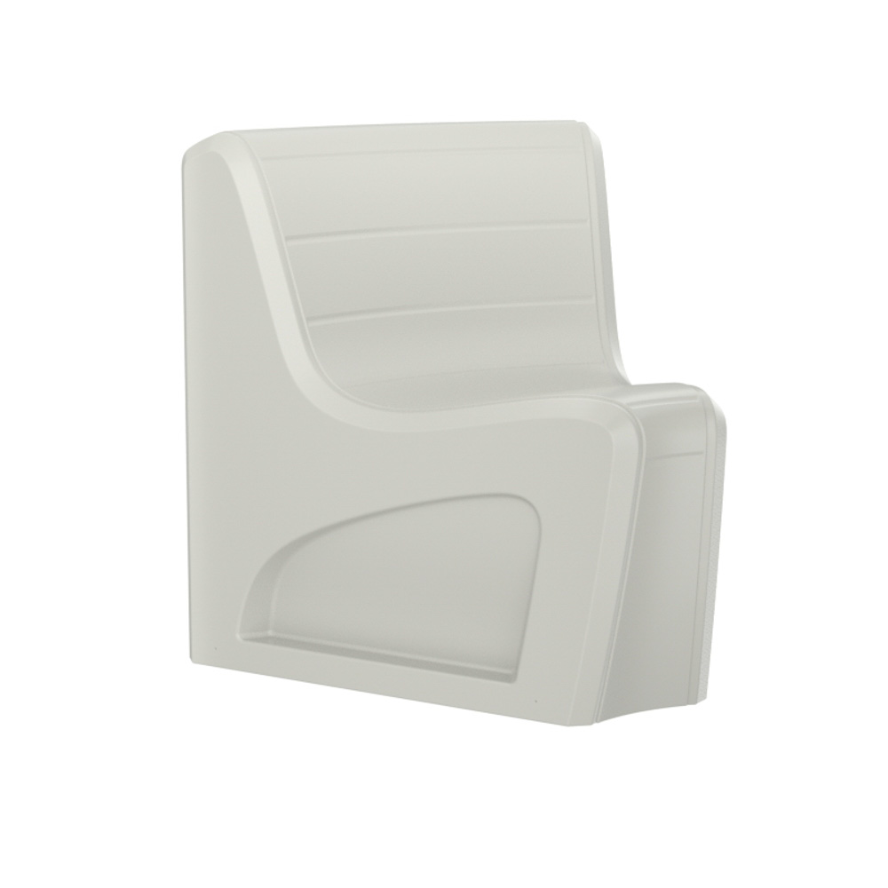 Sync Wedge - COR-274S in Stone Gray, moulded furniture for custodial and behavioural health environments